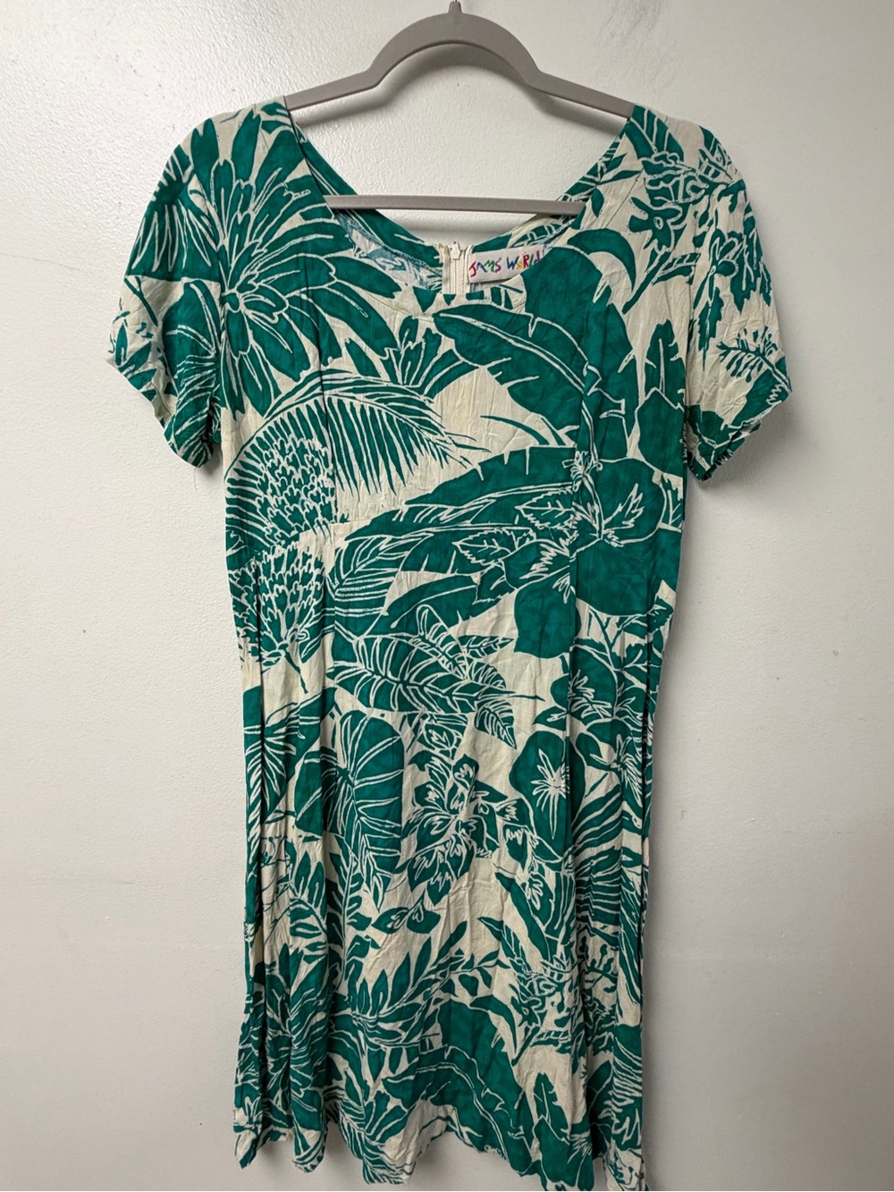 Jam’s World Vintage Hawaiian Floral Mini Dress Size Large